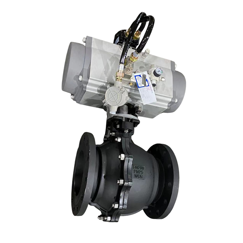 DN200 PN25气动法兰球阀